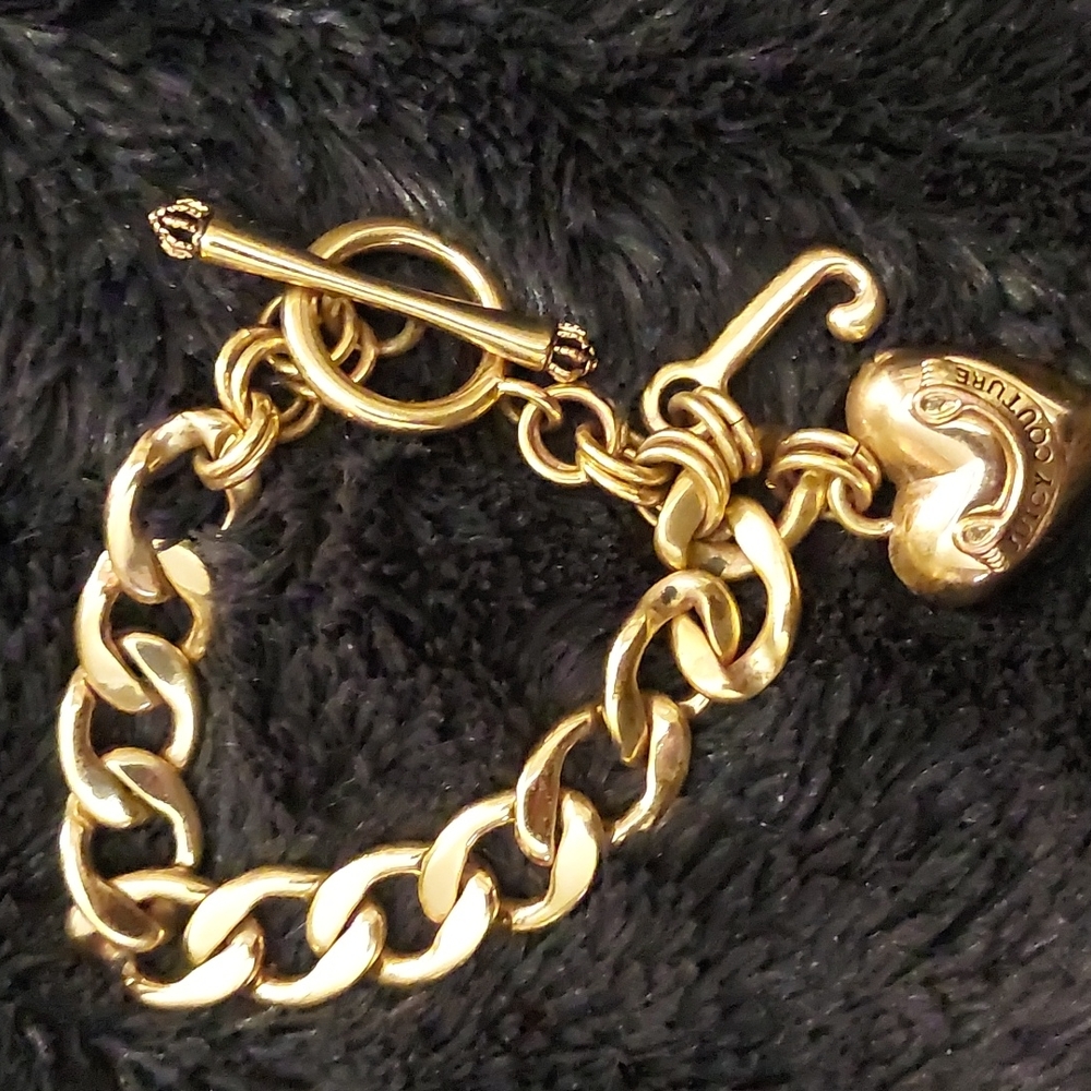 OG Juicy Couture gold heart charm bracelet